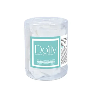 Серветки Doily Aqua Absorb целюлоза в тубусі білі 5×5 см, 400 шт