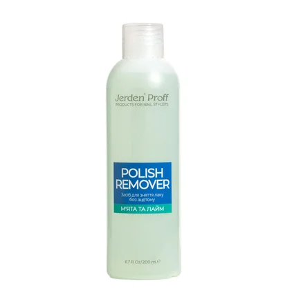 Bezacetonowy zmywacz do paznokci Jerden Proff Lime & Mint, 200 ml