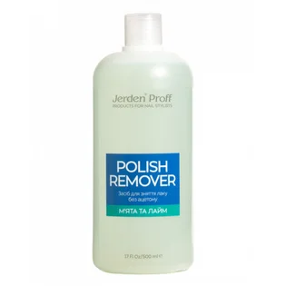 Bezacetonowy zmywacz do paznokci Jerden Proff Lime & Mint, 500 ml
