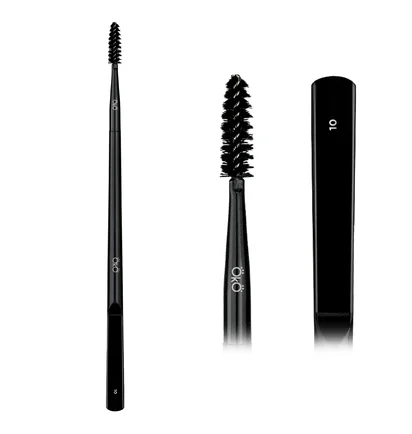 Щеточка OKO Lash&Brow Black Edition, двусторонняя №10