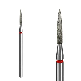 Алмазна насадка Mart, Полум'я, Red, 2×10.5 мм
