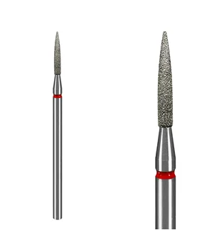 Алмазна насадка Mart, Полум'я, Red, 2×10.5 мм