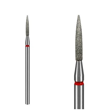 Алмазна насадка Mart, Полум'я, Red, 2×10.5 мм
