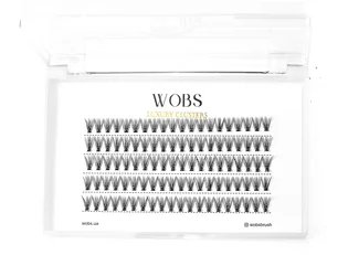 Накладні пучкові вії WoBs Crease Cross 20D, товщина 0.07, довжина 8 мм, 100 шт
