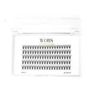 Sztuczne kępki rzęs WoBs Crease Cross 20D, grubość 0.07, długość 8 mm, 100 szt