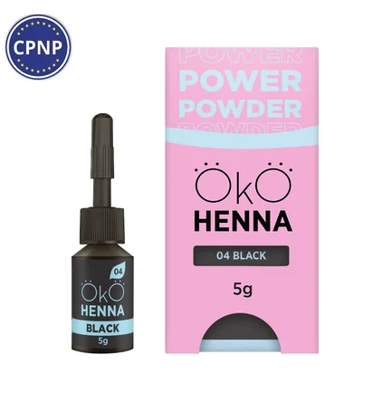 Henna Eyebrow OKO Lash&Brow Power Powder, #04 Black, 5 g