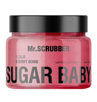 Sugar Body Scrub Mr.Scrubber Sugar Baby, Cherry Bomb, 450 g