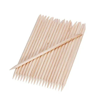 Double-Sided Orange Wood Sticks, 11 cm, 50 pcs