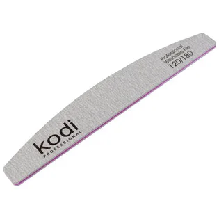 Пилка для нігтів Kodi Professional Півмісяць сіра, 120/180, #97, 1 шт