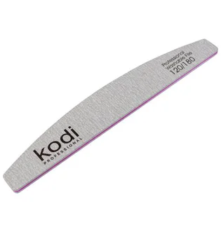 Nail File Kodi Professional Half Moon Grey, 120/180, #97, 1 pc