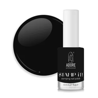 Лак для стемпінгу Adore Professional Stamp It №02 Charcoal, чорний, 8 мл