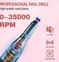 Набір фрезера з фрезами для манікюру Nail Drill Machine JF-603, сірий, 35000 об/хв