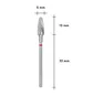 Frez z węglika spiekanego Staleks Expert, Szyszka, 5×13 mm, czerwony