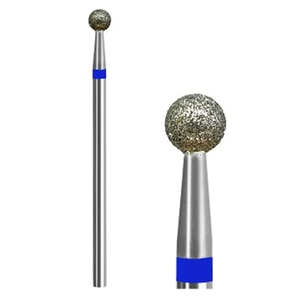 Frez diamentowy Mart, Kulka, Blue, 4 mm