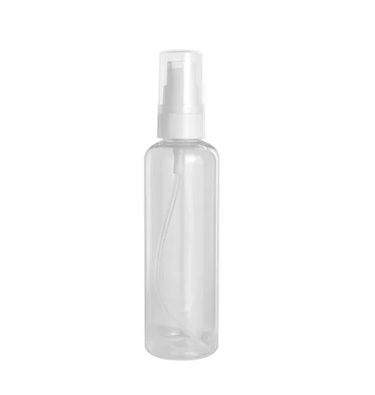 Plastic Bottle, clear, with white dispenser, 100 ml