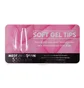 Гелевые типсы Soft Medium Coffin #1, прозрачные, 550 шт