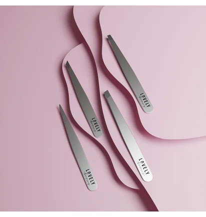 Classic Brow Tweezers Lovely Brows, silver