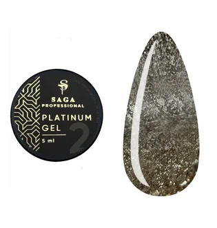 Nail Art Gel SAGA Platinum #02, 5 g