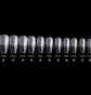 Гелеві тіпси Soft Gel Tips Medium Coffin #2, прозорі, 550 шт