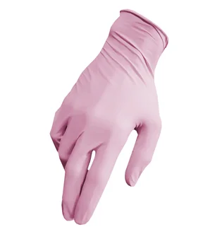 Нитриловые текстурированные перчатки без пудры Medicom SafeTouch Advanced, Extend Pink, нестерильные, размер M, 100 шт