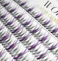 Накладні пучкові вії WoBs Fairy Lashes 20D, товщина 0.07, довжина 8-12 мм, фіолетові, 200 шт