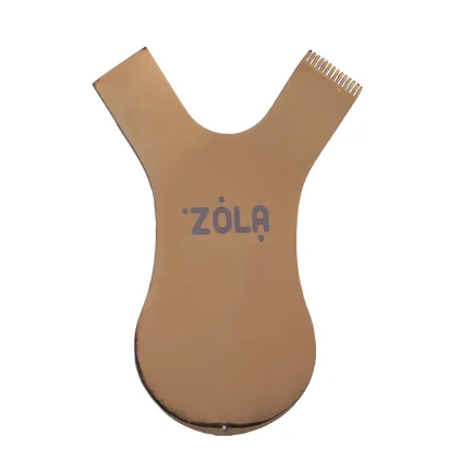 Аппликатор-гребень ZOLA, металлический, для ламинирования ресниц, золотистый