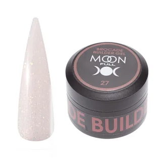 Nail Extension Gel Moon Full Brocade Builder with foil #27, 30 ml