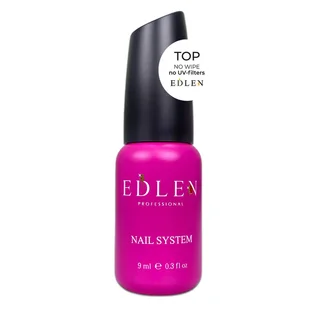 Топ для нігтів без липкого шару Edlen, No UV-Filters, 9 мл