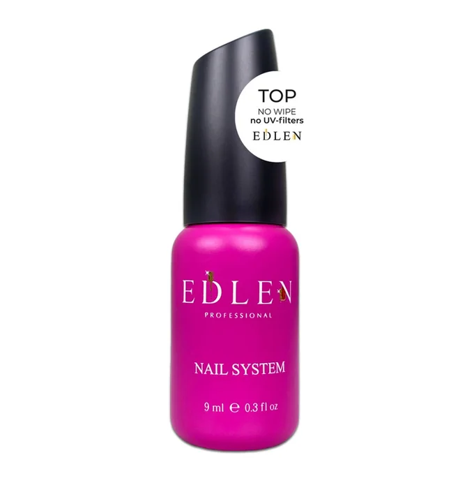 Топ для нігтів без липкого шару Edlen, No UV-Filters, 9 мл