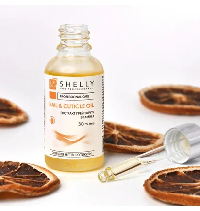 Олія для нігтів та кутикули Shelly, з екстрактом грейпфрута та вітаміном А, 30 мл