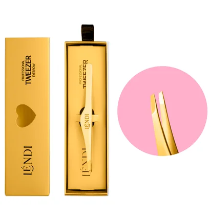 Angled Eyebrow Tweezers Lendi Golden, Spark
