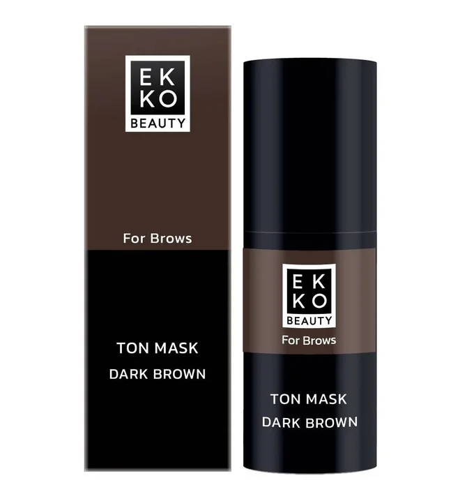 Тонувальна маска для брів Ekko Beauty, темно-коричнева, 10 мл