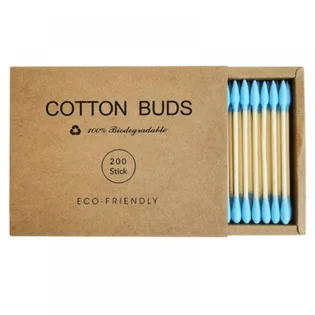 Ватні палички Biodegradable Cotton Buds, блакитні, 200 шт