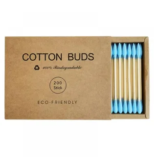 Ватні палички Biodegradable Cotton Buds, блакитні, 200 шт