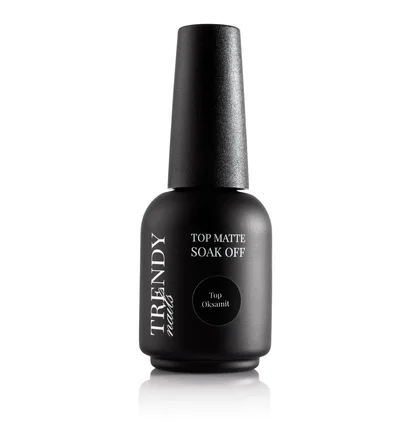 Матовий топ для гель-лаку Trendy Nails Top Matte Oksamite HEMA/TPO free, 15 мл