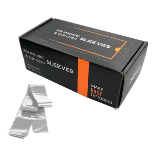 Бар'єрний захист для кліп-корду Clip Cord Sleeves, прозорий, 5×100 см, 100 шт
