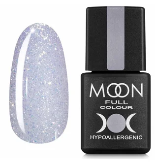 Гель-лак Moon Full Opal Color Gel Polish #509, світло-бузковий з дрібним різнобарвним шиммером, 8 мл