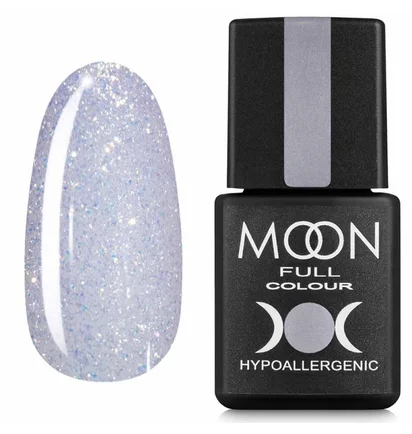 Гель-лак Moon Full Opal Color Gel Polish #509, світло-бузковий з дрібним різнобарвним шиммером, 8 мл