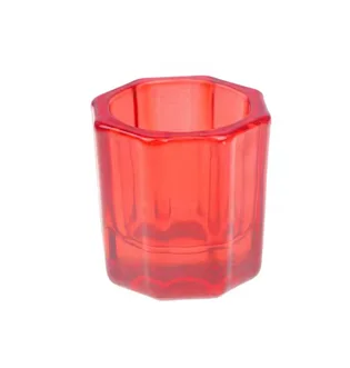 Glass Mixing Cup, red