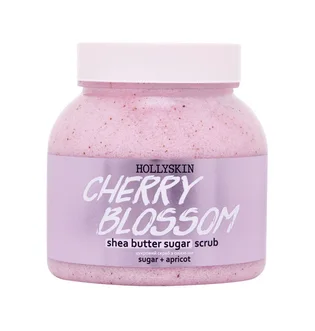 Цукровий скраб для тіла HollySkin Cherry Blossom з маслом ши та перлітом, 300 мл