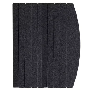 Adhesive Abrasive Nail File Refill, for curved base, 180×27 mm, 100 grit, black, 50 pcs