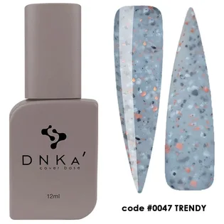 Камуфлююча база для нігтів з поталлю DNKa' Cover Rubber Base French #0047 Trendy, 12 мл