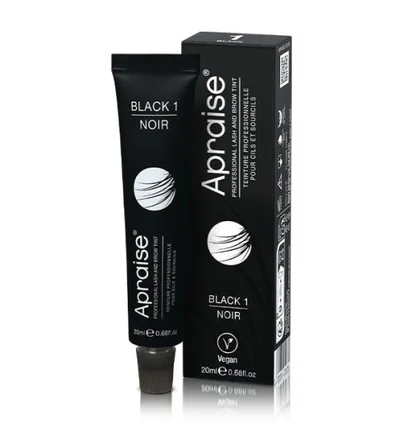 Краска для бровей Apraise Vegan Black #1, 20 мл