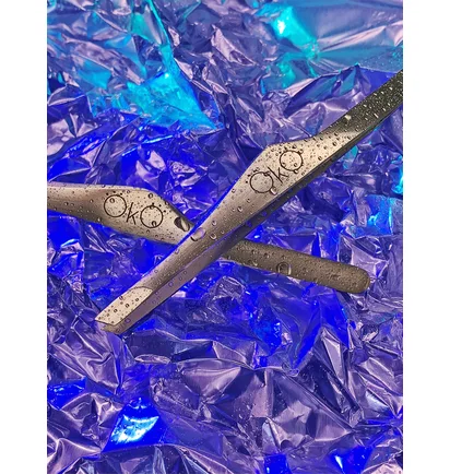 Tweezers eyebrow OKO Lash&Brow beveled (manual sharpening)