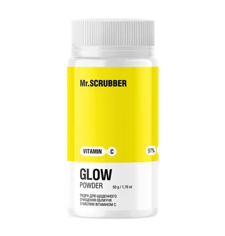 Пудра для щоденного очищення обличчя Mr.Scrubber Glow Vitamin C, з вітаміном С, 50 г
