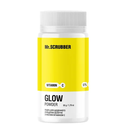 Пудра для щоденного очищення обличчя Mr.Scrubber Glow Vitamin C, з вітаміном С, 50 г