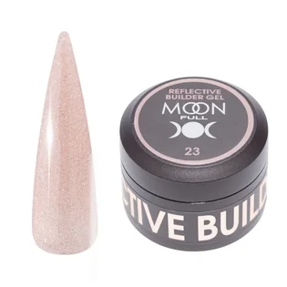 Гель для нарощування нігтів Moon Full Reflective Builder Gel, світловідбивний із шиммером #23, 30 мл