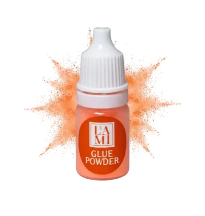 Клей-пудра для корейської техніки ламінування Lami Lashes Glue Powder, помаранчева, 3 г
