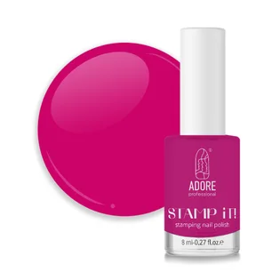Лак для стемпінгу Adore Professional Stamp It №20 Dolly, яскраво-рожевий, 8 мл
