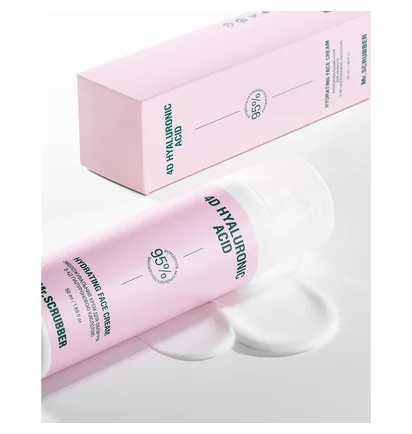 Nawilżający krem do twarzy Mr.Scrubber, z kwasem hialuronowym 4D, 50 ml